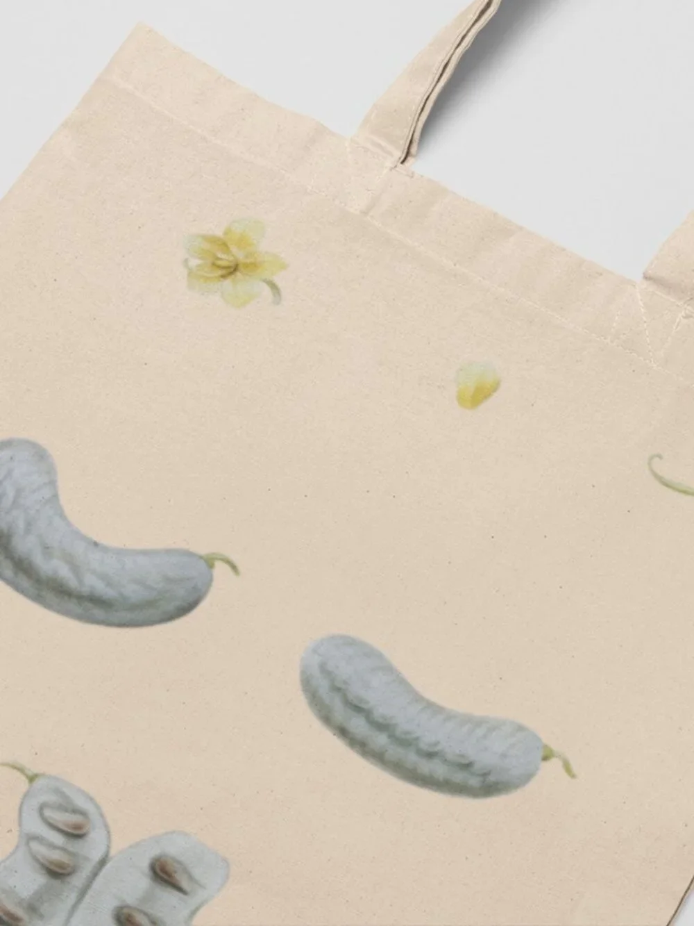 Spiderwort Vintage Floral Print Graphic Canvas Tote Bag